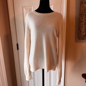ANTONIO MELANI 100% Cashmere Women's Soft Ivory Sweater size large